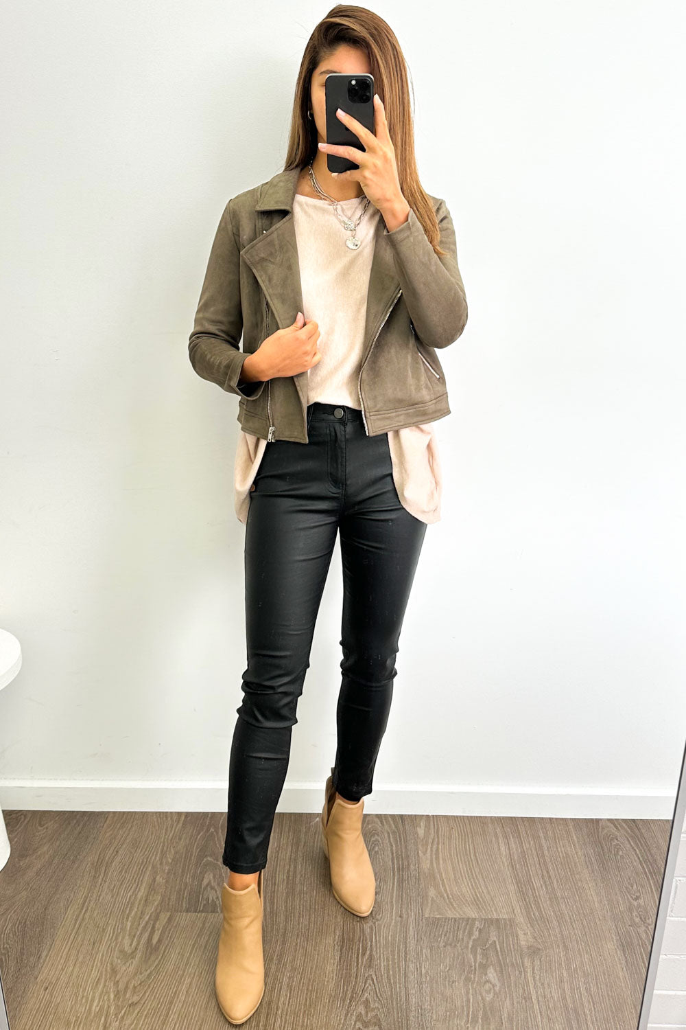 Pippa Wet Look Jeans