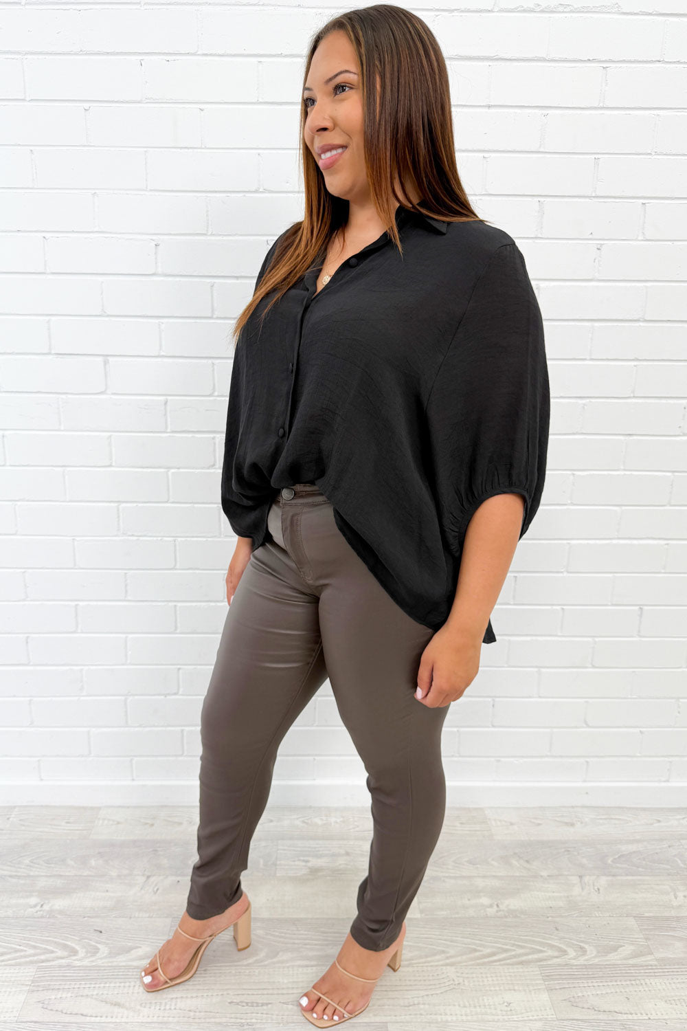 Pippa Wet Look Jeans