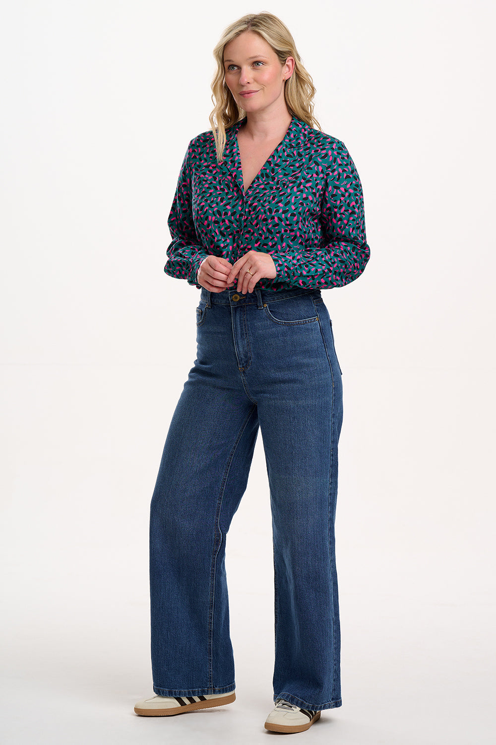 Micah Revere Shirt - Green, Layered Spot