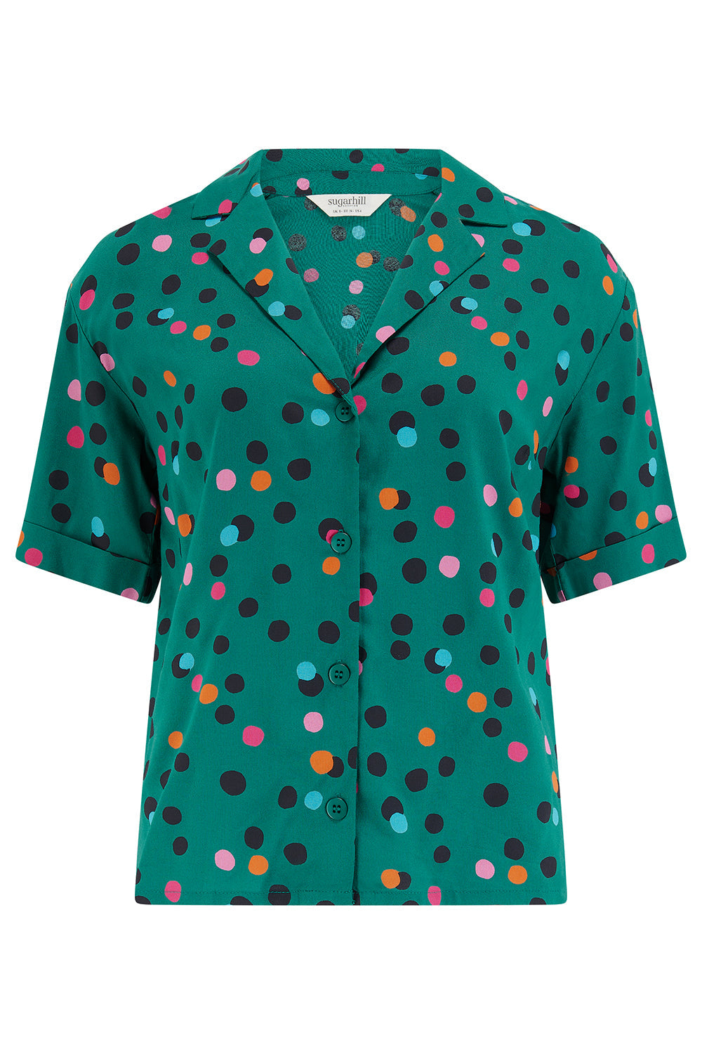 Odele Shirt - Green, Rainbow Dappled Spot