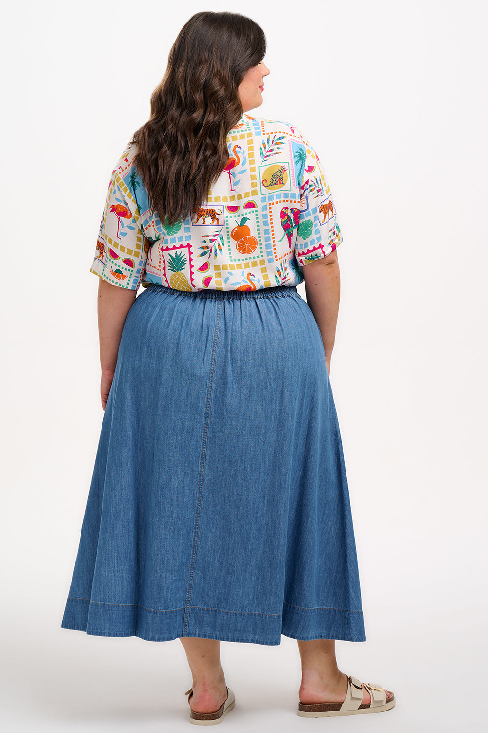 Odele Shirt - Off-White, Jungle Tile