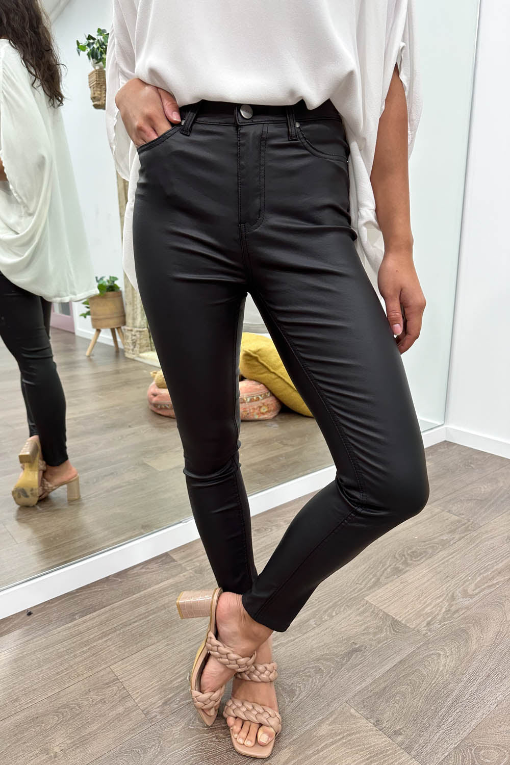 Pippa Wet Look Jeans